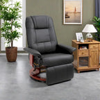 Poltrona reclinabile girevole in pelle PU marrone/grigio/crema/nera/blu/arancione, monoposto