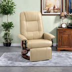 Poltrona reclinabile girevole in pelle PU marrone/grigio/crema/nera/blu/arancione, monoposto