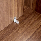 Tavolino da caffè rotondo bianco/noce, MDF, 1 pezzo