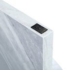 Tavolino da caffè rotondo bianco/noce, MDF, 1 pezzo