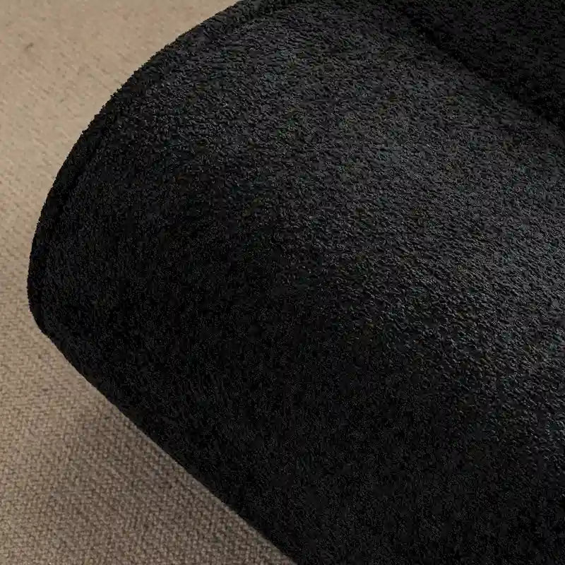 Poltrona reclinabile in tessuto granulato con cuscini – Nero opaco / Beige / Grigio scuro, Posto singolo