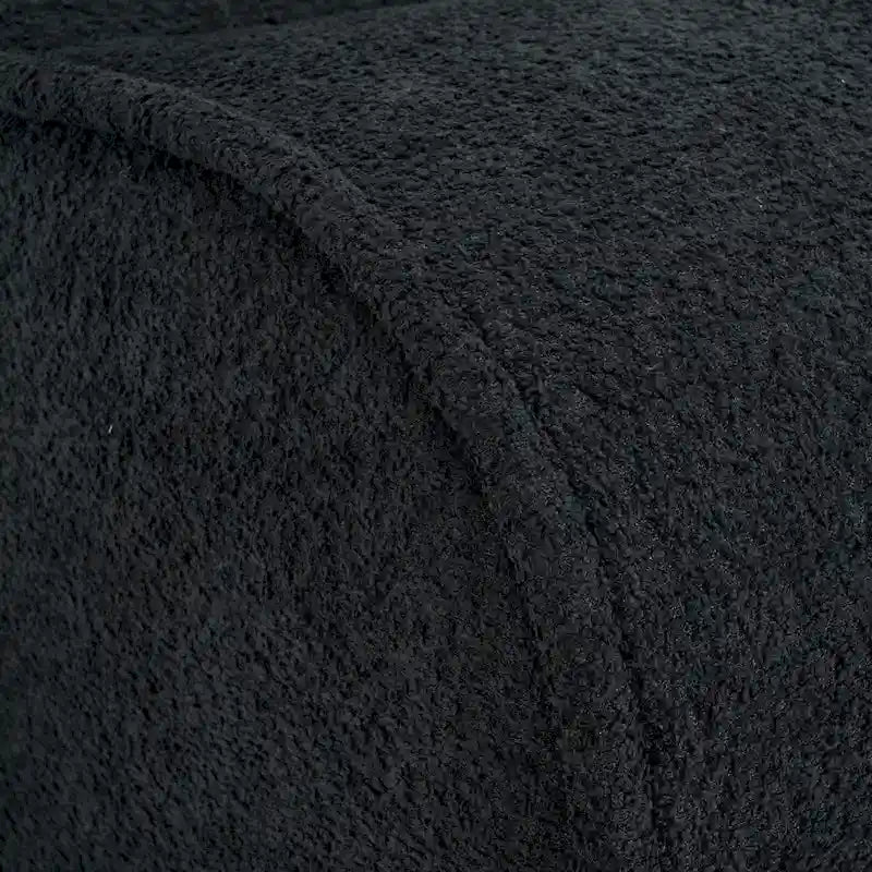 Poltrona reclinabile in tessuto granulato con cuscini – Nero opaco / Beige / Grigio scuro, Posto singolo