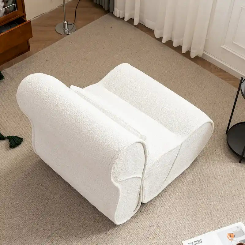Poltrona reclinabile in tessuto granulato con cuscini – Nero opaco / Beige / Grigio scuro, Posto singolo