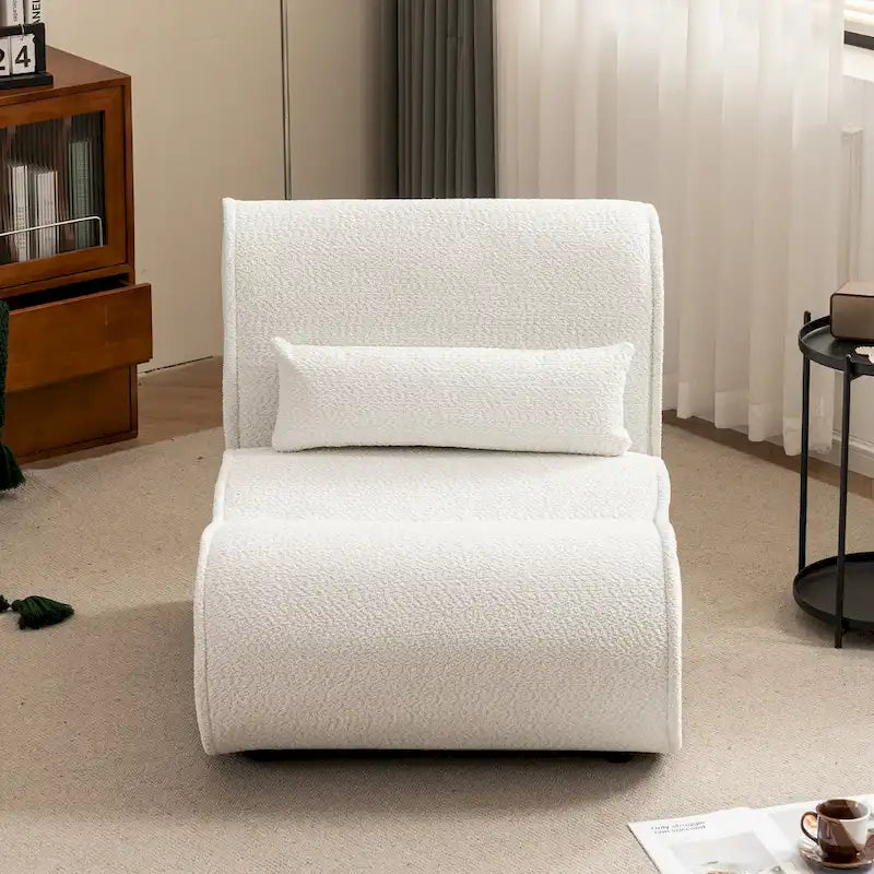 Poltrona reclinabile in tessuto granulato con cuscini – Nero opaco / Beige / Grigio scuro, Posto singolo