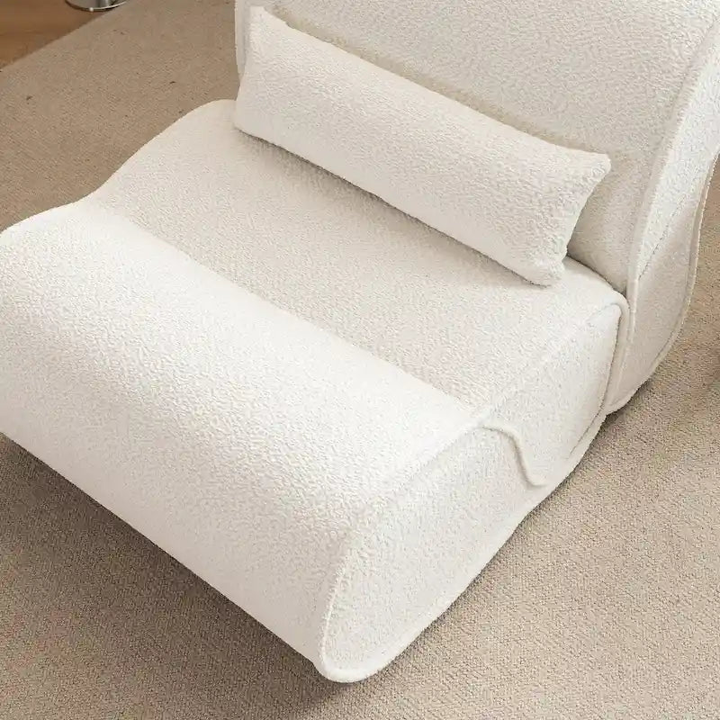 Poltrona reclinabile in tessuto granulato con cuscini – Nero opaco / Beige / Grigio scuro, Posto singolo