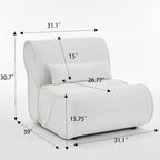 Poltrona reclinabile in tessuto granulato con cuscini – Nero opaco / Beige / Grigio scuro, Posto singolo