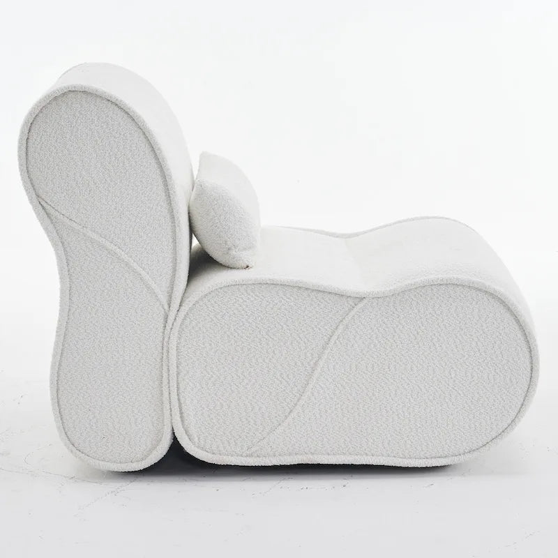 Poltrona reclinabile in tessuto granulato con cuscini – Nero opaco / Beige / Grigio scuro, Posto singolo