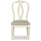 Set tavolo da pranzo allungabile ovale bianco e marrone, 9 pezzi, per 6 persone