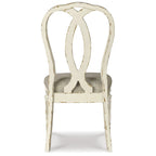 Set tavolo da pranzo allungabile ovale bianco e marrone, 9 pezzi, per 6 persone