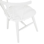 Set da pranzo Windsor a sette pezzi bicolore bianco, 6 posti a sedere