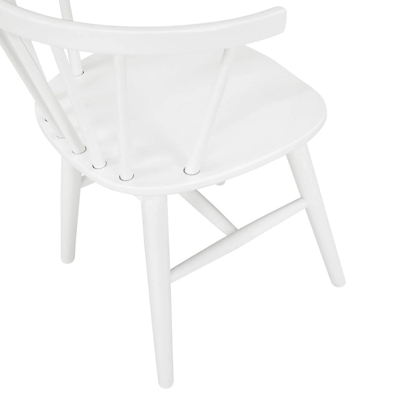 Set da pranzo Windsor a sette pezzi bicolore bianco, 6 posti a sedere