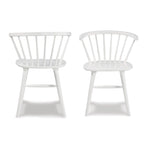 Set da pranzo Windsor a sette pezzi bicolore bianco, 6 posti a sedere