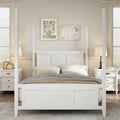 Letto a baldacchino matrimoniale king size bianco, griglia orizzontale, 1 persona