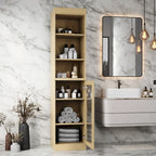 Mobiletto da bagno in legno massello, ante in vetro trasparente, ripiani regolabili, adatto per 1 persona – Vari colori