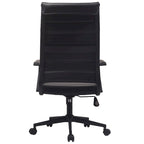 Sedia da ufficio girevole in pelle PU a metà schienale | Nero / Tutto Nero / Grigio / Bianco Perla / Marrone | Per 1 persona