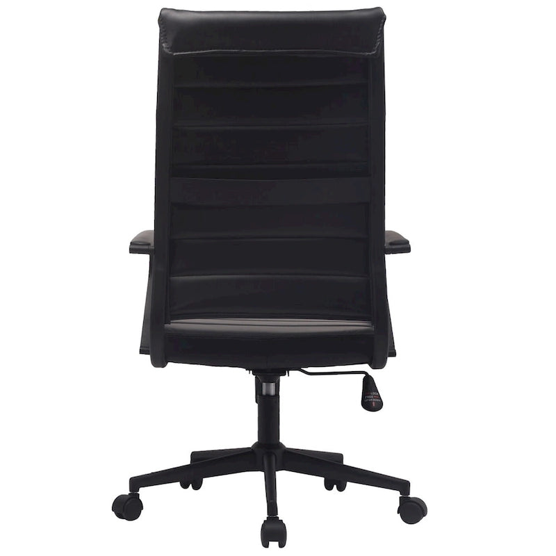 Sedia da ufficio girevole in pelle PU a metà schienale | Nero / Tutto Nero / Grigio / Bianco Perla / Marrone | Per 1 persona