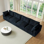 Divano componibile modulare nero/marrone chiaro/beige/grigio, a L/a U/lineare, 4 posti