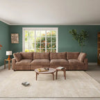 Divano componibile modulare nero/marrone chiaro/beige/grigio, a L/a U/lineare, 4 posti