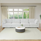 Divano componibile modulare nero/marrone chiaro/beige/grigio, a L/a U/lineare, 4 posti