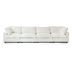 Divano componibile modulare nero/marrone chiaro/beige/grigio, a L/a U/lineare, 4 posti