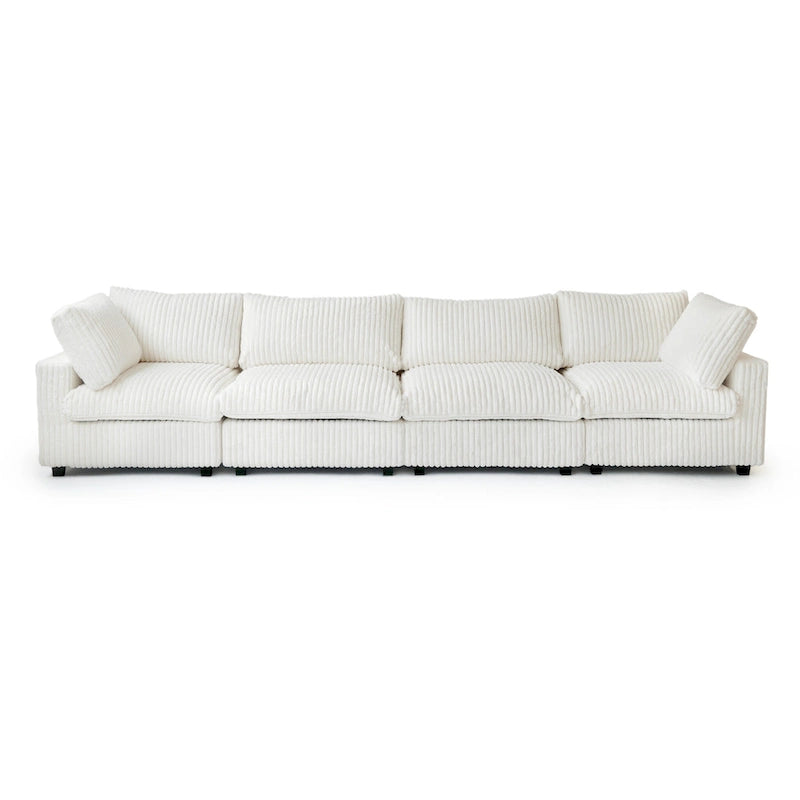 Divano componibile modulare nero/marrone chiaro/beige/grigio, a L/a U/lineare, 4 posti