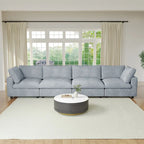 Divano componibile modulare nero/marrone chiaro/beige/grigio, a L/a U/lineare, 4 posti