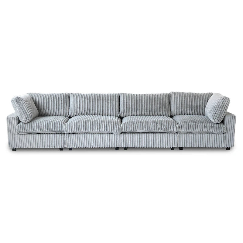 Divano componibile modulare nero/marrone chiaro/beige/grigio, a L/a U/lineare, 4 posti