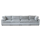 Divano componibile modulare nero/marrone chiaro/beige/grigio, a L/a U/lineare, 4 posti