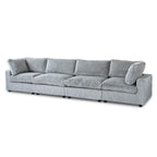 Divano componibile modulare nero/marrone chiaro/beige/grigio, a L/a U/lineare, 4 posti