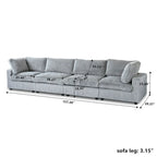 Divano componibile modulare nero/marrone chiaro/beige/grigio, a L/a U/lineare, 4 posti