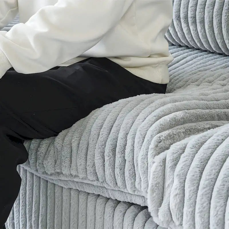 Divano componibile modulare nero/marrone chiaro/beige/grigio, a L/a U/lineare, 4 posti