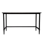 Scrivania in legno di recupero per 1 persona, stile rustico moderno, naturale/nera e nera