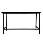 Scrivania in legno di recupero per 1 persona, stile rustico moderno, naturale/nera e nera