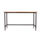 Scrivania in legno di recupero per 1 persona, stile rustico moderno, naturale/nera e nera