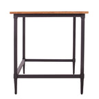 Scrivania in legno di recupero per 1 persona, stile rustico moderno, naturale/nera e nera