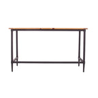 Scrivania in legno di recupero per 1 persona, stile rustico moderno, naturale/nera e nera