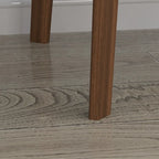 Scrivania per computer da 1 persona con 2 cassetti, beige/bianco/legno/legno nero
