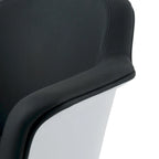 Poltrona moderna Black/White, in pelle rigenerata, a seduta singola