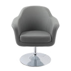Poltrona moderna Black/White, in pelle rigenerata, a seduta singola