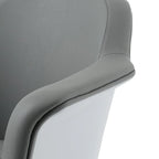 Poltrona moderna Black/White, in pelle rigenerata, a seduta singola