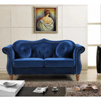 Set divano Chesterfield 2 posti in velluto schiacciato, multicolore, posti 3+1