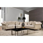 Set divano Chesterfield 2 posti in velluto schiacciato, multicolore, posti 3+1