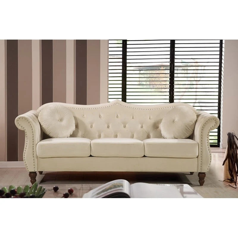 Set divano Chesterfield 2 posti in velluto schiacciato, multicolore, posti 3+1