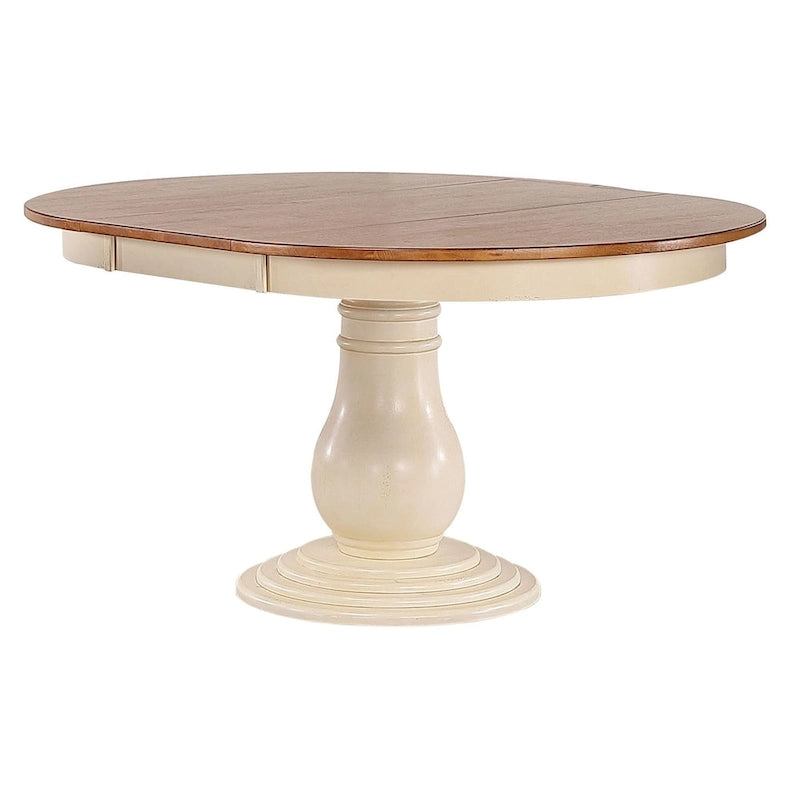 Set da pranzo rotondo Cream Napoleon, da 4 a 6 posti, 7 pezzi