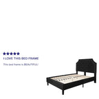 Letto a piattaforma a costine ad arco beige/grigio chiaro/grigio scuro/nero, Queen, 1 materasso