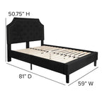 Letto a piattaforma a costine ad arco beige/grigio chiaro/grigio scuro/nero, Queen, 1 materasso
