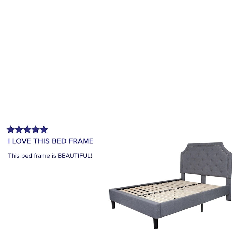 Letto a piattaforma a costine ad arco beige/grigio chiaro/grigio scuro/nero, Queen, 1 materasso