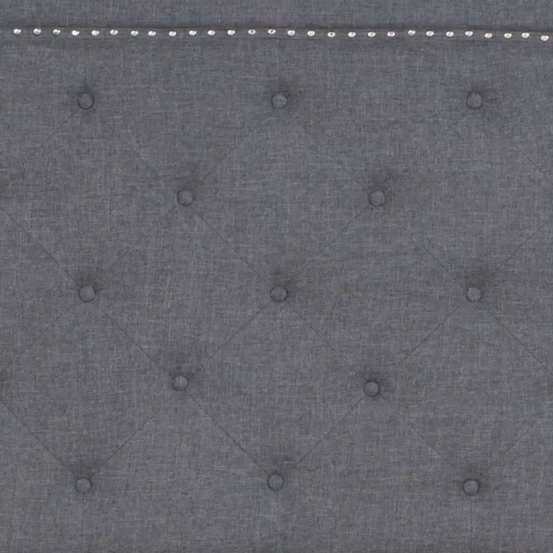 Letto a piattaforma a costine ad arco beige/grigio chiaro/grigio scuro/nero, Queen, 1 materasso