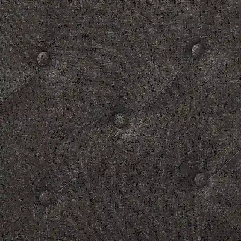 Struttura letto imbottita con bottoni, misura piazza e mezza, Grigio Scuro / Blu / Crema / Grigio Chiaro, 1 persona