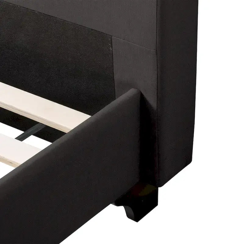 Struttura letto imbottita con bottoni, misura piazza e mezza, Grigio Scuro / Blu / Crema / Grigio Chiaro, 1 persona